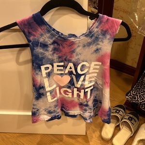 Spiritual Gangster Tie-Dye Tank Top in Blue and Pink
